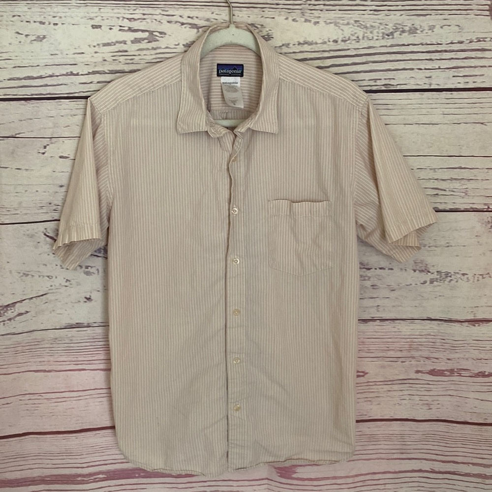 Patagonia striped shirt sleeve button up shirt